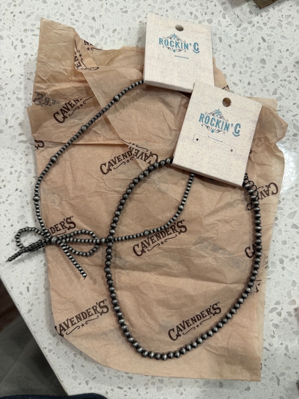 Rockin' C Gunmetal Beaded Women's Necklace - Subtle Shine